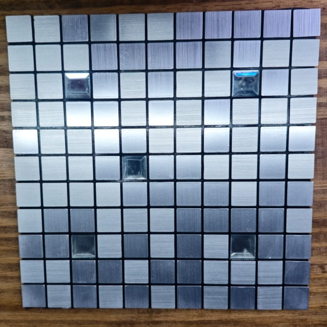 Mosaicos Autoadhesivos Aluminio 30cm x 30cm (Modelo 7)