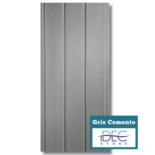 Revestimiento Metal Siding Exterior Interior (Gris Cemento)