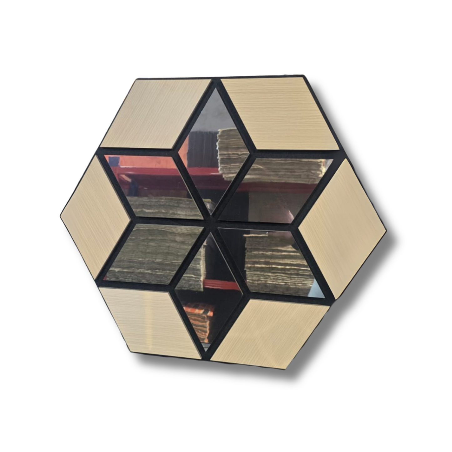 Panel Espejado Hexagono WPC