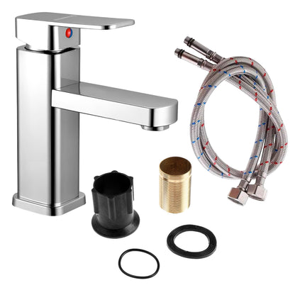 GRIFO DE BAÑO EN NEGRO MATE Y PLATEADO