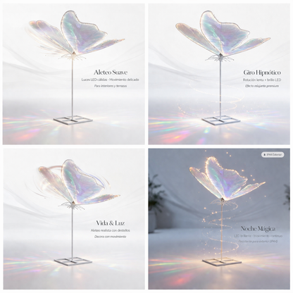 Mariposa LED con movimiento