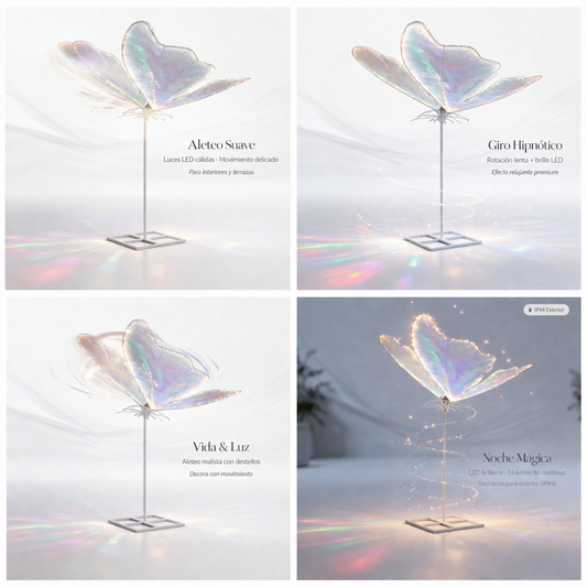 Mariposa LED con movimiento
