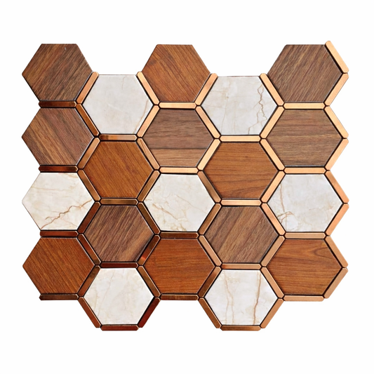 Mosaico 30x30 cm en aluminio – Diseño Decorativo Premium