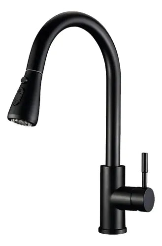 Monocomando Grifo Cocina negro mate y cromado