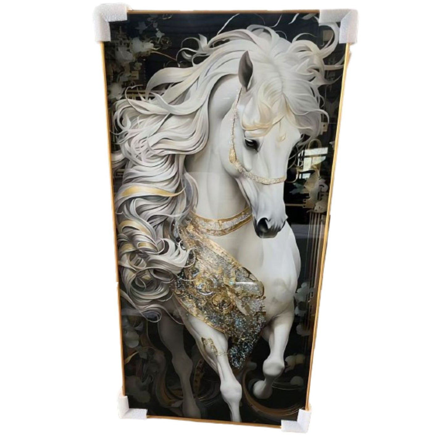 Cuadro Decorativo Caballo Luz LED 1.40 x 0.70